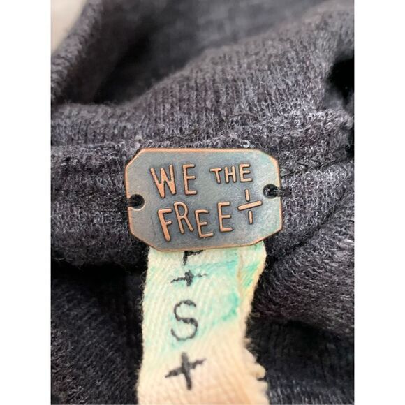 We The Free Women's Gray Stone Cold Split Back Turtleneck Top Size Small FP - Picture 6 of 9